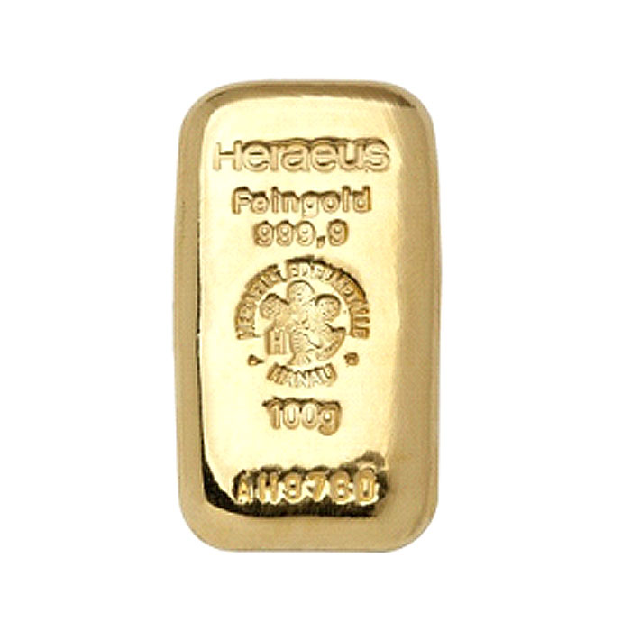 Sztabka złota odlewana Au999,9 - 100g #1