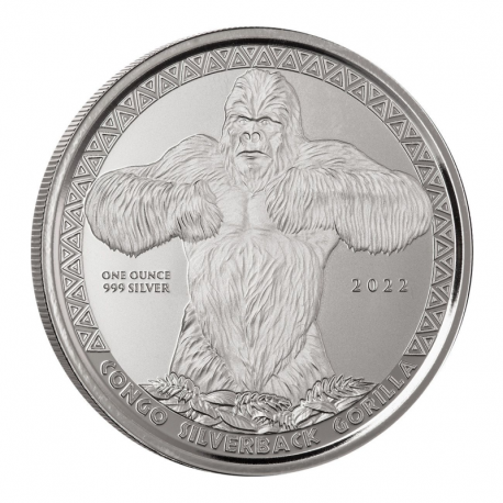 Congo Silverback Gorilla Ag999 1 oz BU
