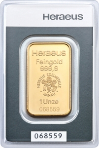 Sztabka złota 31,1g Au999.9  - Heraues/Argor Heraues #1